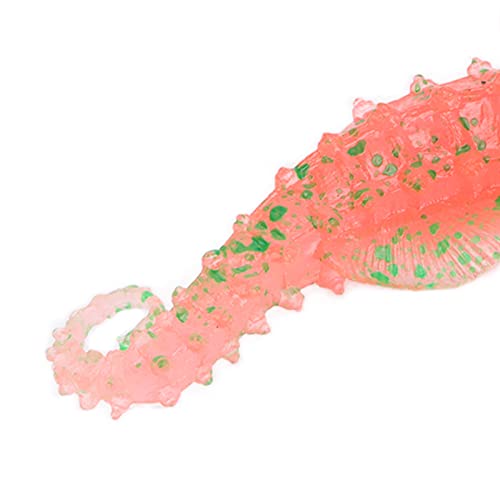 Hipocampo luminoso, cavalo-marinho luminoso realista com sucção para aquários (vermelho)