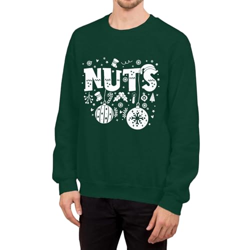 Sweatshirt Noël femme vert foncé : pull décontracté pour soirées d'hiver en famille