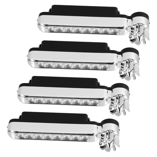 Image of 4pcs Car Daytime Running Light Silver Wind Powered Grille Lamp