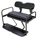 HECASA Golf Cart Rear Seat Kit Compatible with Yamaha G14 G16 G19 G22 Golf Cart Back Seat Black Backrest Flip Folding Down
