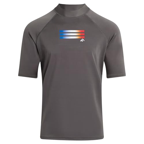 Kanu Surf Men's Fiji Rashguard UPF 50+ Sun Protection Swim Shirts Rash Guard