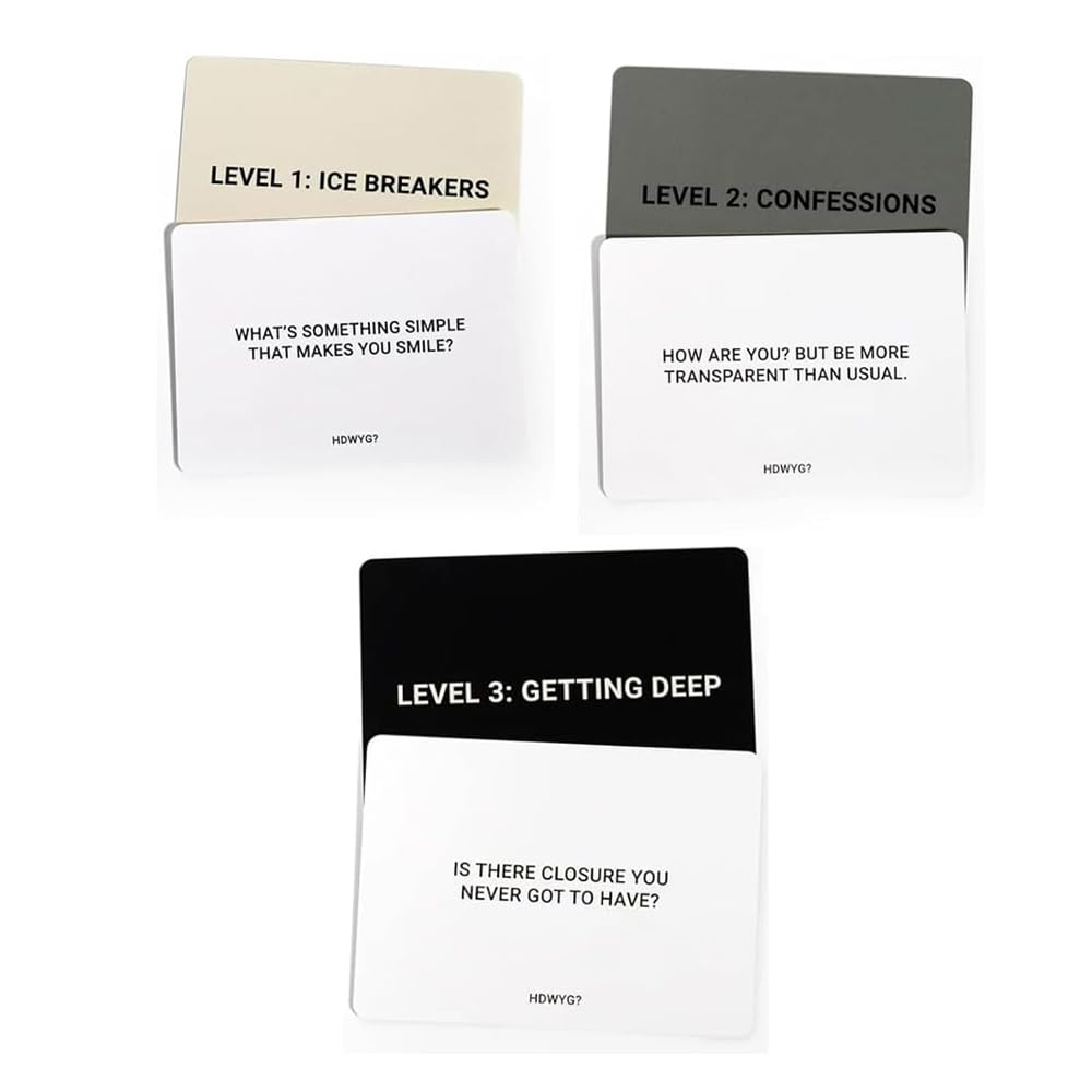 Ieron How Deep Will You Go Card Game Icebreaker Conversation Cards Deep Conversation Card Game Fun Family Party Card Game Adult Game Night Trivia Card Game - Image 2