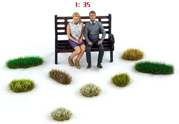 Miniatura 4 de Kit de 78 piezas de césped estático tipo mechón, arbustos de tierras bajas, arbustos de tierras bajas, kit de modelo para bricolaje, tren, tren,