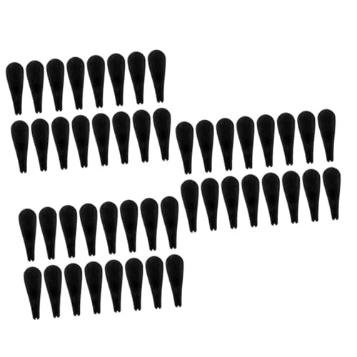 KOMBIUDA 48 Pcs Hanger Shoulder Rest Hangers Clothes Rack Hanger Support Shoulder Form Clothes Hanger Shoulder Forms Clothing Hanger Shoulder Forms Shoulder Forms for Hanger Black Flocking