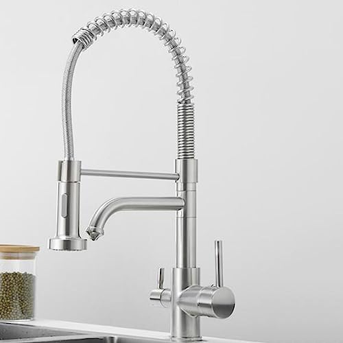 Robinet de cuisine 3 voies laiton mitigeur évier filtre eau