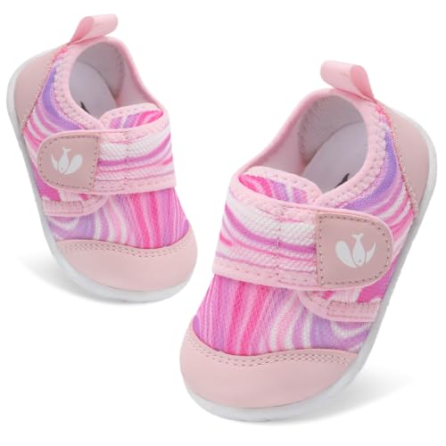 Image of FEETCITY Baby First Walking Shoes Boys Girls Infant Crib Shoes Breathable