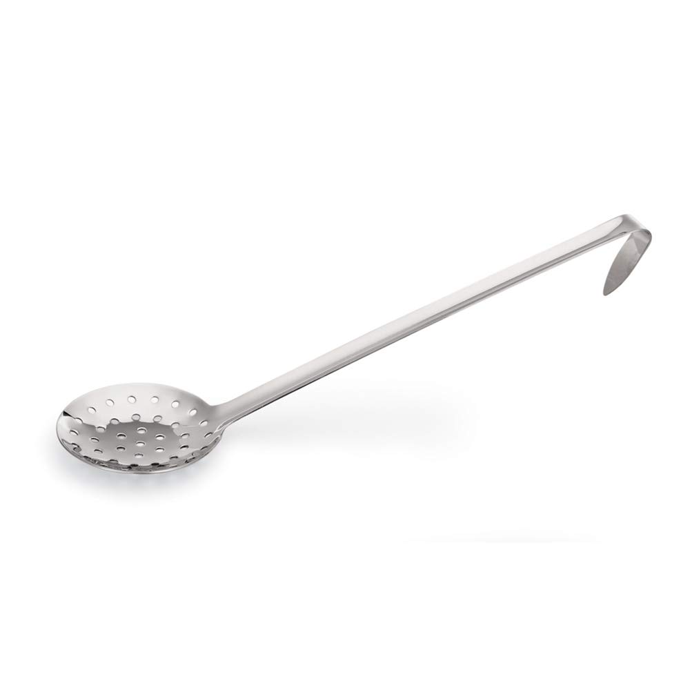 WAS 1551 130 Chromnickelstahl Schaumlöffel, Perforiert, 13cm Durchmesser, 38cm Länge