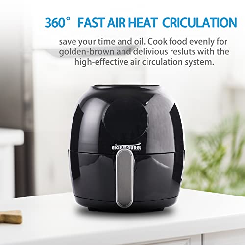 Electric Hot Air Fryer 3.18 Quart 1300 Watts 7 In-1 Oven Cooking With Temperature Control Airfryer Compact Oilless With Basket And A High Gloss Finish For Cooks, Crisps, Roasts, Bakes, Reheats And Dehydrates, Black #TOP1