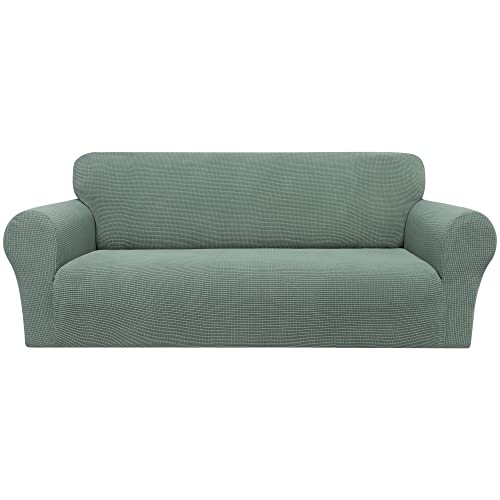 PiccoCasa Stretch Sofa Slipcover, 1-Piece Couch Seat Cover for Sofa Living Room, Spandex Jacquard Checks Sofa Covers