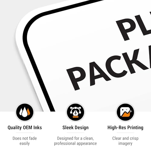 Image of Package Delivery Sign, Delivery Instructions Package and Deliveries Here Sign, 12x18 Inches, Rust Free .063 Aluminum, Fade Resistant, Made in USA