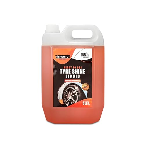 Image of Bike & Car Tyre Polish 5 Liter Extreme Black Shine - Long Lasting Gloss & Dirt Repellent Formulation | Prevents Fading and Cracks | Non-Greasy With Pleasant Orange Fragrance