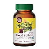 MegaFood Blood Builder - Iron Supplement Clinically Shown to Increase Iron Levels Without Side Effects - Iron Supplement for Women with Vitamin C, Vitamin B12 and Folic Acid - Vegan - 60 Tabs