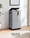 SOLEDI Laundry Hamper with Lid 100L Large & Tall Collapsible Laundry Basket, Clothes Hamper with Bag Removable Easy to Carry, Dirty Hampers for Bedroom, Bathroom, Dorm, College, Grey