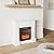 GOFLAME Electric Fireplace with Mantel, 1400W Freestanding Mantel Fireplace Heater with Remote Control, 3 Flame Brightness, Thermostat, 6H Timer, Overheat Protection, CSA Certified (White)