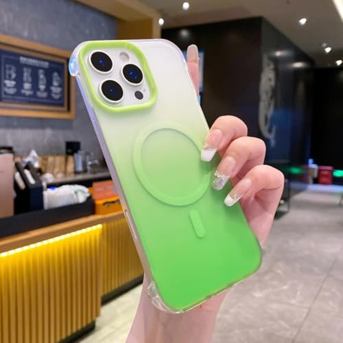 Coque magnétique iPhone 14 Plus verte pour stopper la surchauffe mate