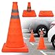 UIQVQIU Faltkegel Warnkegel, 45cm Reflektierender Verkehrskegel, Orange Verkehrsleitkegel Pylone Faltbar, Leitkegel Faltbar Warnkegel Sicherheitskegel für Straße Sicherheit (1 Stück Orange)