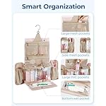 BAGSMART Travel Toiletry Bag, Extra Large Full-open Hanging Toiletry Bag for Women, Puffy Cosmetic Makeup Bag Organizer with Handle for Accessories, Essentials, Toiletries (Pink 13''L) - Image 4