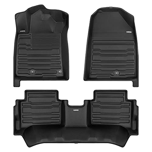 TuxMat - for Hyundai Ioniq Plug-in Hybrid 2017-2022 Models - Custom Car Mats - Maximum Coverage, All Weather, Laser Measured - This Full Set Includes 1st and 2nd Rows