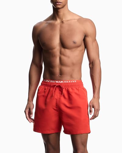 Emporio Armani Men's Logo Band Solid Swim Trunk2