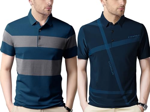 Image of Noble Monk Men's Polycotton Regular Fit Polo T-Shirt Half Sleeves |Polo Collar | Casual T-Shirt