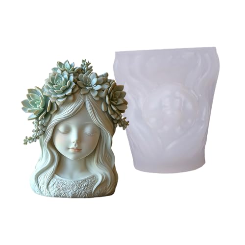 Molde De Silicona Para Niña Durmiendo Superficies Lisas Fácil De Desmoldar Para Maceteros Portavelas Contenedores Decorativos Entusiastas De La Fabricación De Joyas