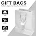 Novel Box White Gift Bags with Handles 10 Pack 8x4x10 Inches Large Paper Bulk Gift Bags for Business, Shopping, Birthday, Party Favor - Euro Tote Paper Bag for Groceries & Personal Use