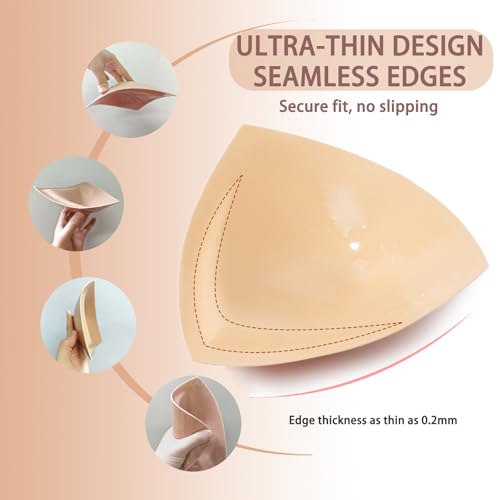 Image of Double-Sided Sticky Bra Lift Inserts | Lightly Padded Push-Up Adhesive Bra for Large Bust | Reusable & Invisible Insert Pads