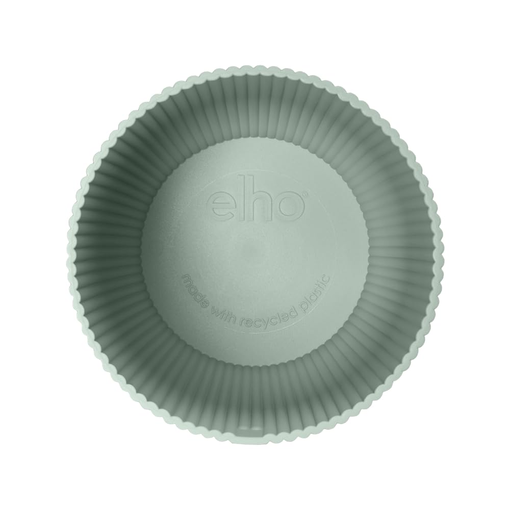 elho Vibes Fold Round Mini 11-100% recyclable Flower Pot - Indoor plant pot - diameter 11.1 x H 10.5 cm - Green/Sorbet Green - Image 4