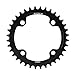 Alomejor Plateau de Pédalier de Vélo 32/34/36 / 38t BCD 104mm Plateau Simple Vitesse Bague à Manivelle en Acier pour VTT(36T-Noir)