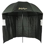 Michigan Fishing Umbrella with Top Tilt and Sides/Windows Brolly Shelter 75 Inch