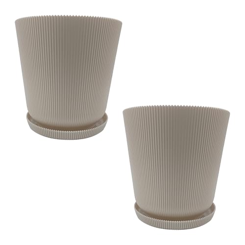 Relaxdays Maceta 2 Unidades con Saucer