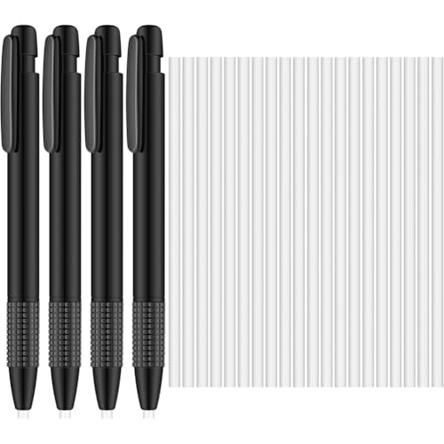 Uxsjakjsd Borrador Retráctil con Recambio Mecánico de 3,8 Mm, Estilo Bolígrafo, para Artistas, Estudiantes y Profesores (4 Unidades)