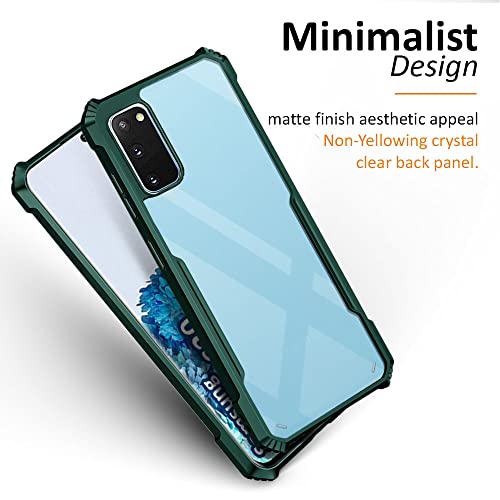 Image of WOW IMAGINE Shock Proof Clear Protective Back Case for Galaxy S20 - AirEDGE Technology | Full Camera Protection | Back Case Mobile Cover for Samsung Galaxy S20 - Camo Green