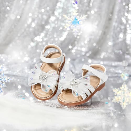 Image of Otter MOMO Girls Open Toe Princess Flat Sandals with Comfort Sole Summer Sandals