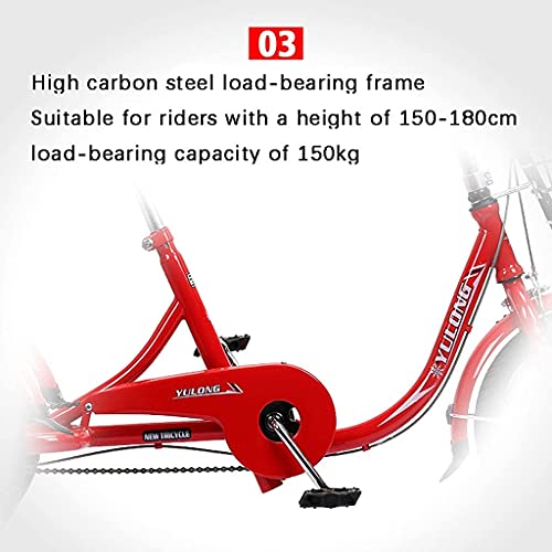 WRHOPR Erwachsenen-Dreirad, Dreirad Für Erwachsene Mit 3 Rädern, Sicheres Dreirad Für Erwachsene, Senioren, Damen Und Herren, Dreirad, 16 Zoll, Single-Speed-Dreirad Mit Korb, Verstellbarer Sitz Zum Ei – Bild 5