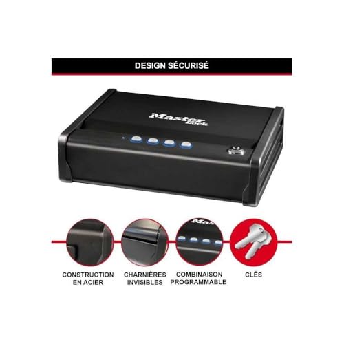 Master Lock MLD08E petit coffre-fort numerique en acier avec cle de secours