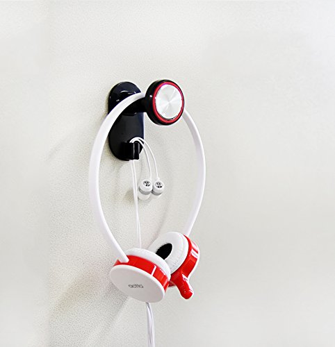 Headphone Holder, Headphone Hanger with Cable Clip, Wall Under Desk Wireless Gaming Headset Mount Adapter Stand