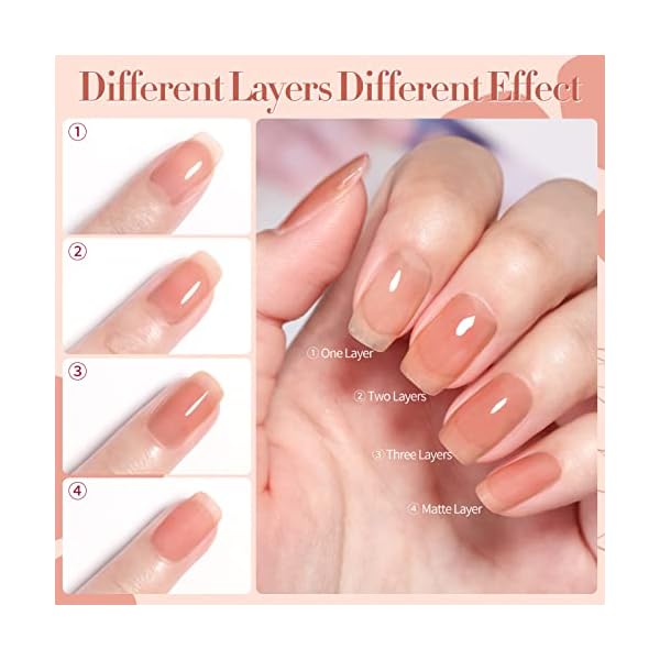BORN PRETTY 10ML UV Nagellack Shellac Rosa Jelly Nude Natur Gel Nagellack French Nails Schellack Nagellack Nageldesign… – Bild 4