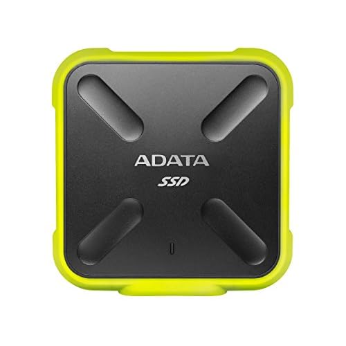 ADATA SD700 - 1 TB, externe Solid-State-Drive mit 3D-NAND-Flash, 2.5 Zoll, USB 3.2 Gen.1, IP68 wasserdicht und staubdicht, schwarz-gelb