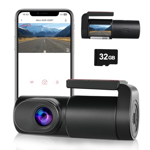 Dash Cam Front with SD Card,1080P WiFi Dash Camera for Cars, Car Camera Dash with 0.96" mini screen Parking Monitor, Night Vision, 140° Wide Angle,WDR, App Control, G-Sensor,Easy Installation