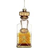 Producto: colgante de árbol de Navidad – Botella de whisky escocés/material: vidrio, plástico/Tamaño (alto x largo x ancho): aprox. 12,7 x 5 x 4,4 cm. Contenido: 1 figura para árbol de Navidad. Color: dorado y transparente