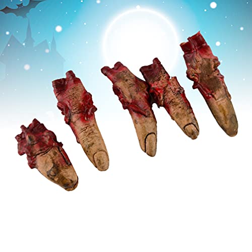 FOMIYES 5Pcs Halloween Bloody Finger Halloween Props Levendige Afgehakte Vingers Halloween Decoraties Props Halloween… - Afbeelding 6