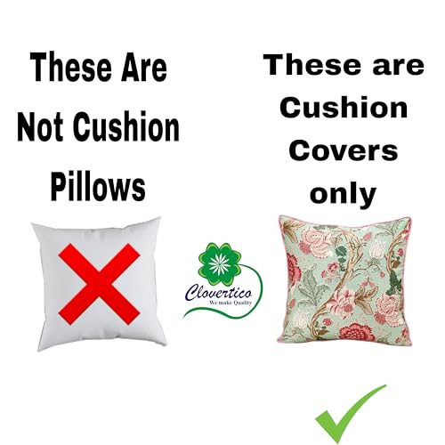 Image of Handmade Throw /Pillow Cushion Cover : 100% Cotton Fabric : High Thread Count : Set of 5
