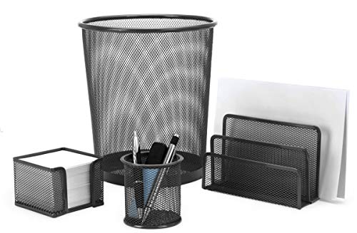 4 teiliges Büroset | Schwarz Cover