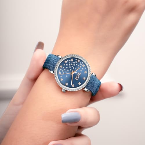 Image of BRUNO MILANO Fashion Forward Diamond Studded Bezel Watch with Added Sparkle for Women and Girls