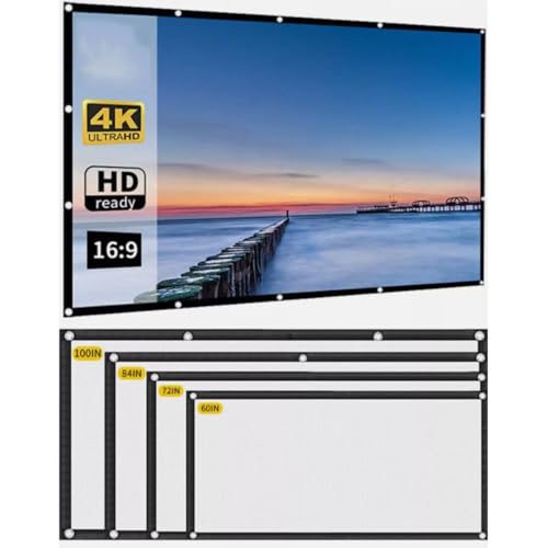 Pantalla para proyector plegable 50-250 pulgadas 16:9 HD miniatura 6