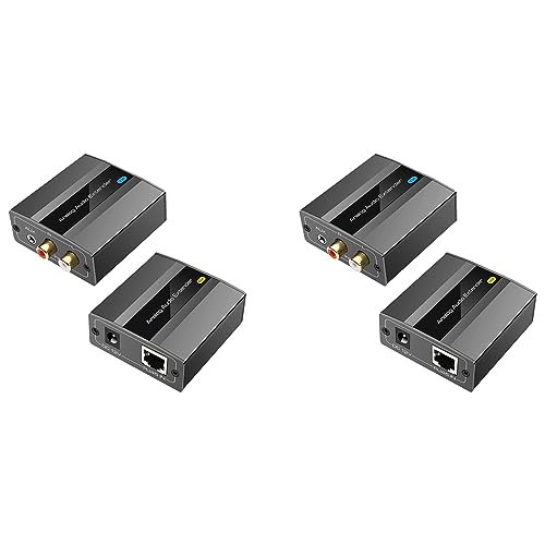 Prolongateur audio 3.5mm sur câble Ethernet Cat5e/6/7 jusqu'à 500m - Pack de 2