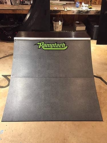 Ramptech Quarterpipe Ramp (2' Tall X 4' Wide) - Weatherproof, Heavy-Duty Indoor And Outdoor Diy Skateboard Ramp Kit - Portable Skateboarding Ramps With Caster Wheels And High Friction Abs Surfacing #TOP1