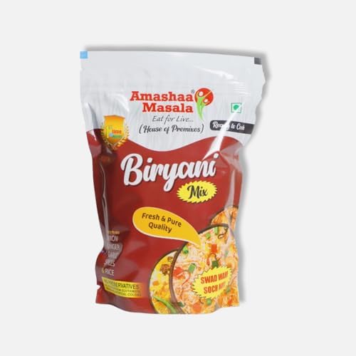 Amashaa Masala Eat for Live... Biryani Mix - 480Gm | Best Premix | Ready To Cook Biryani| Ready To Cook Biryani Mix | Biryani