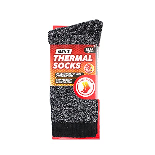 Heated Sox Men's Thermal Heat Socks Heavy Duty Insulated Warm Winter Boot Sox Pack of 1,2,3
